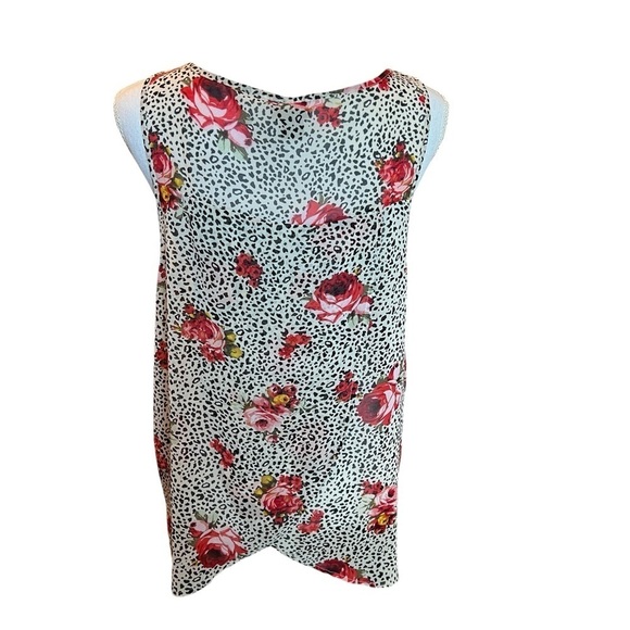 Torrid Tank Top Women's Size 1X Plus Size Floral Animal Print Tulip Back - Picture 4 of 10